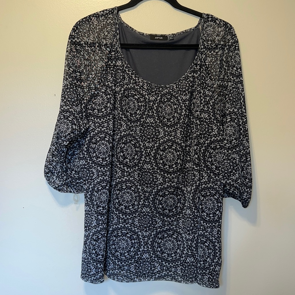 Sheer Fabric With Solid Gray Shell